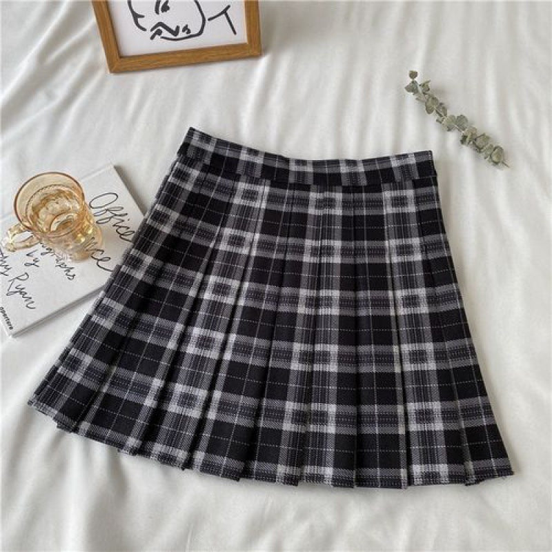 Mirabella Pleated Plaid Skirt