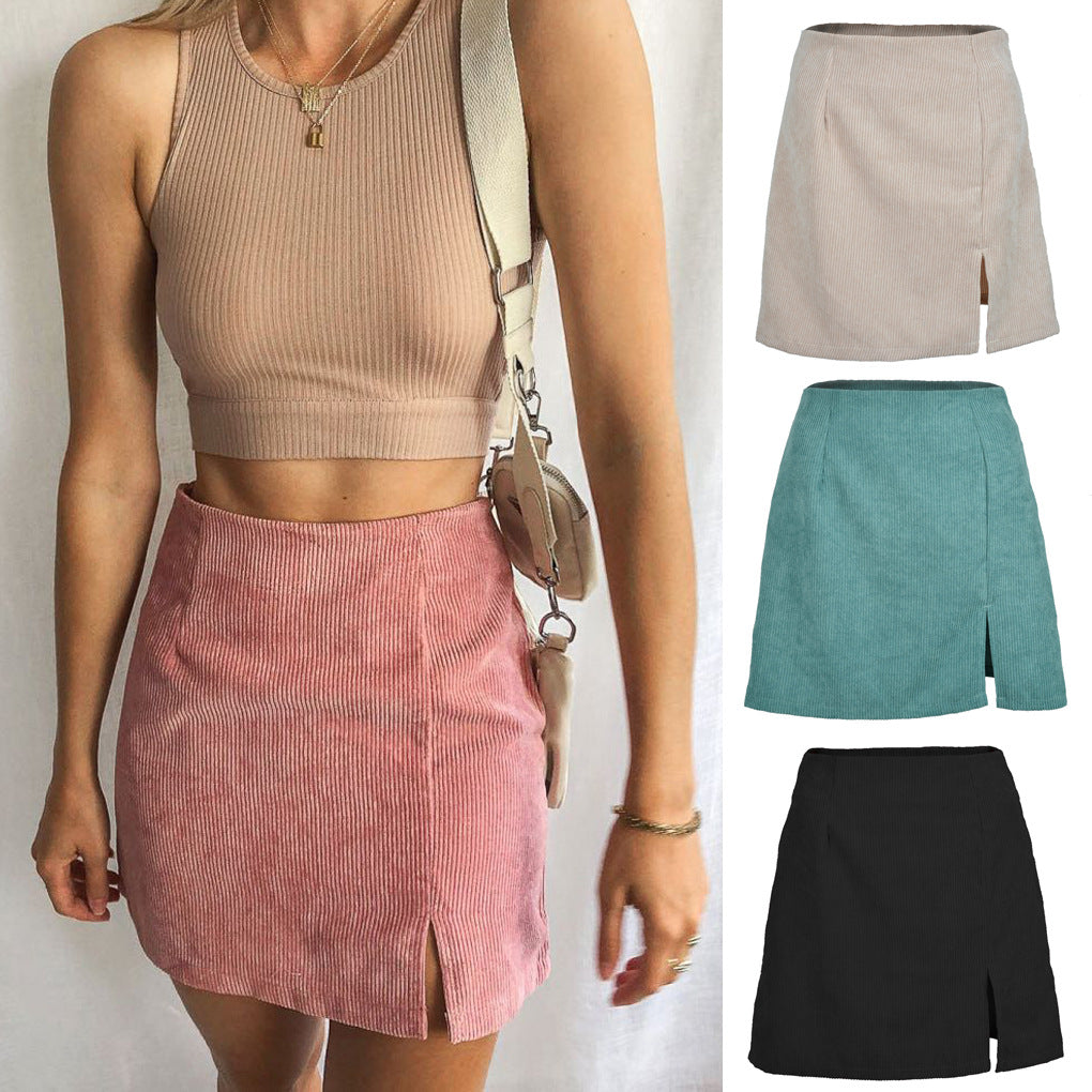 Nicoletta Corduroy Mini Skirt