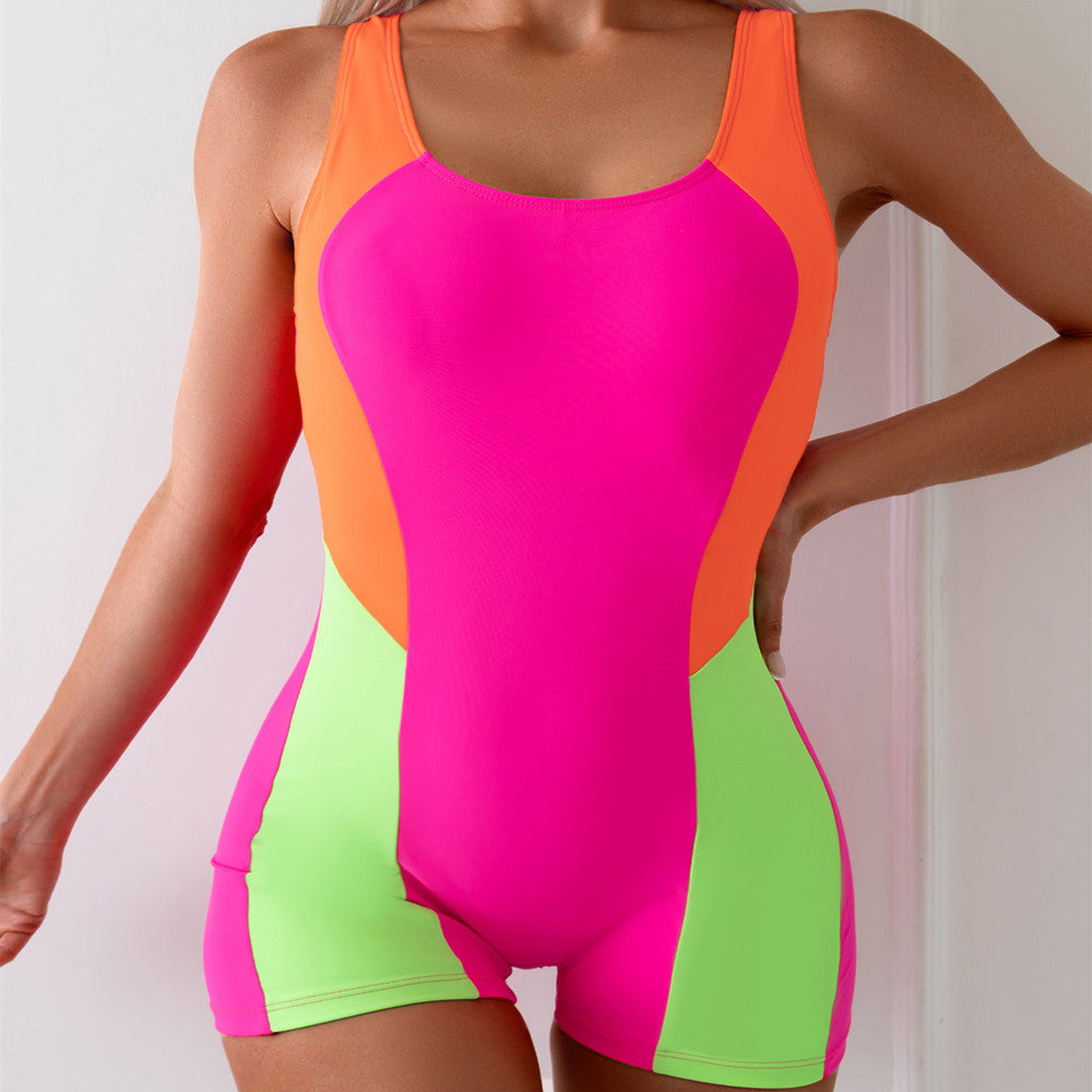 Lola Colorblock Romper Swimsuit