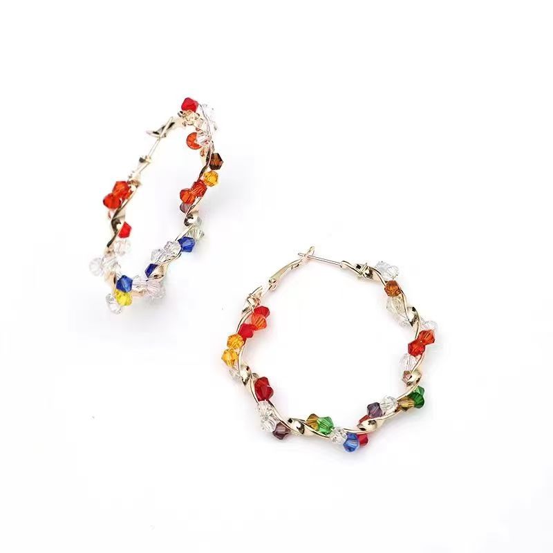 Gemma Crystal Hoop Earrings