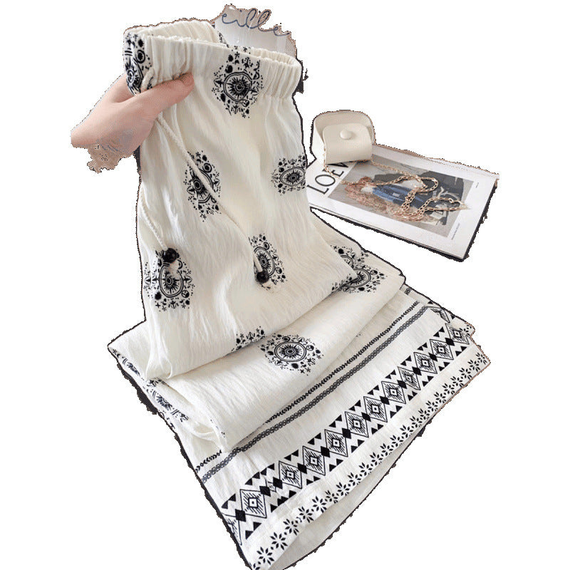 Marcella Boho Wide-Leg Pants