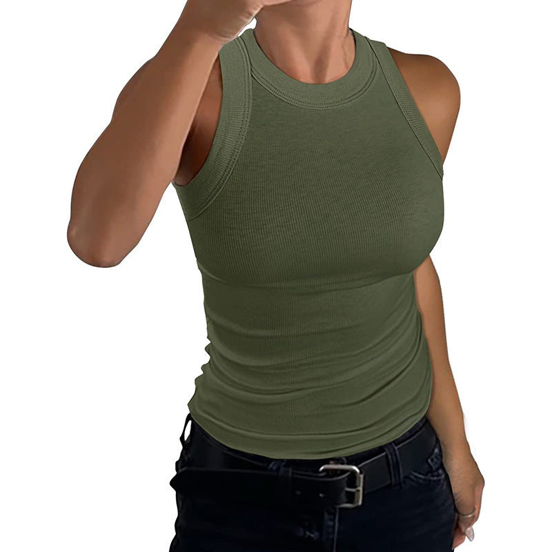 Lia Ribbed Scoop Tank