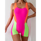 Lola Colorblock Romper Swimsuit
