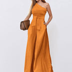 Aurelina One-Shoulder Wide-Leg Jumpsuit