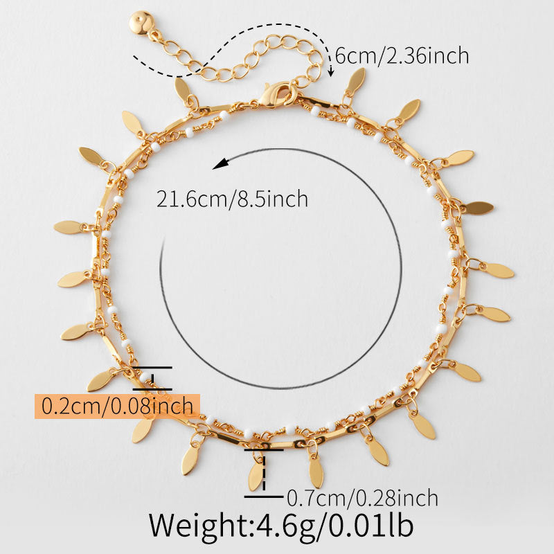 Serafina Beaded Charm Anklet
