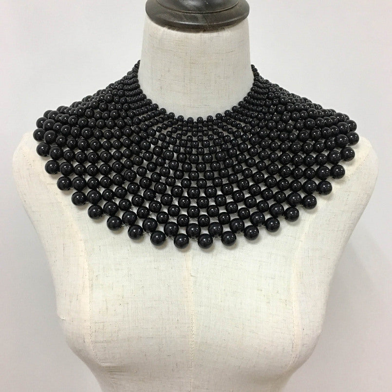 Nives Beaded Statement Collar Necklace