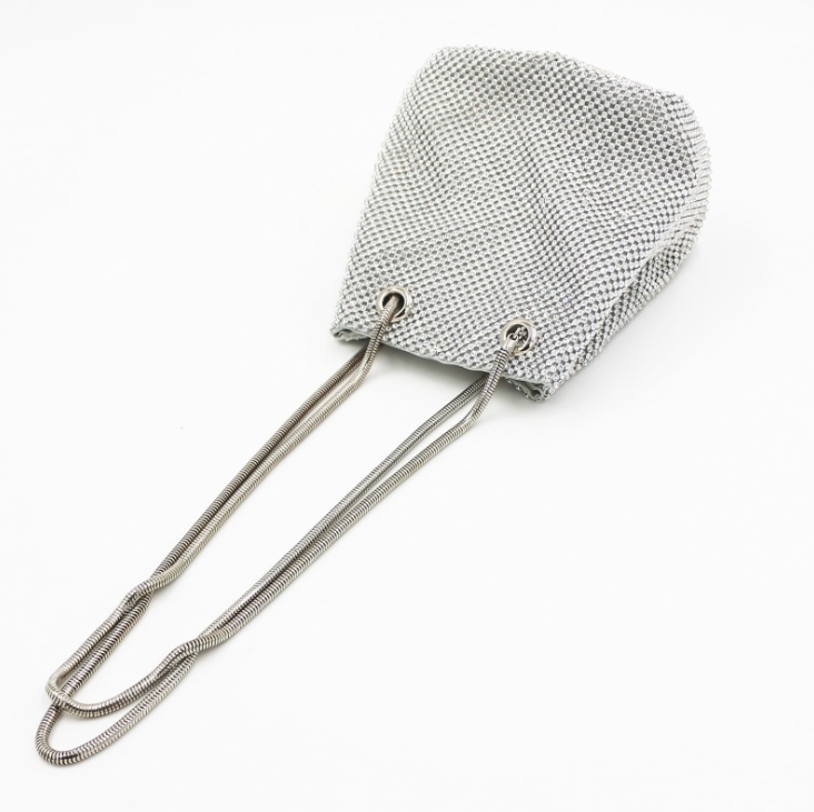 Damiana Crystal Mesh Pouch Bag