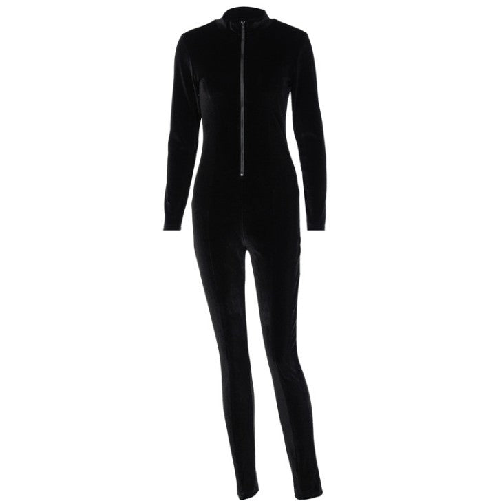 Cosima Velvet Catsuit Jumpsuit
