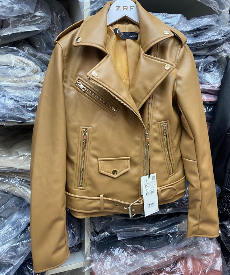 Belinda Faux Leather Biker Jacket