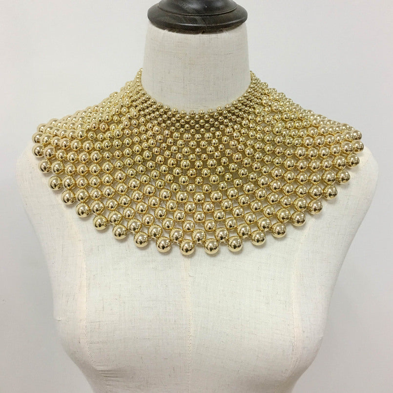Nives Beaded Statement Collar Necklace
