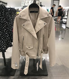 Belinda Faux Leather Biker Jacket