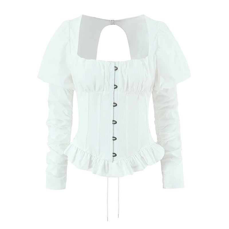 Iride corset peplum top