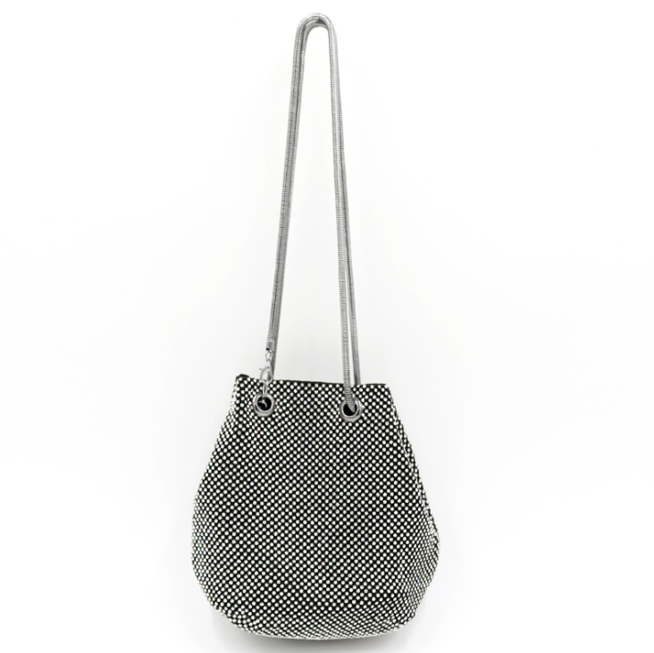 Damiana Crystal Mesh Pouch Bag
