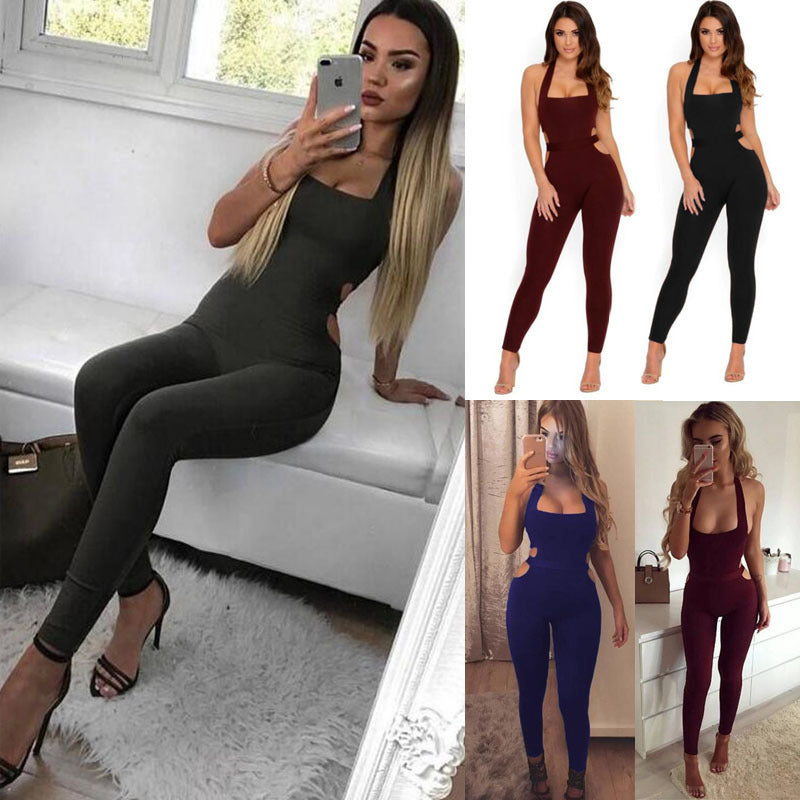 Talia Halter Bodycon Jumpsuit