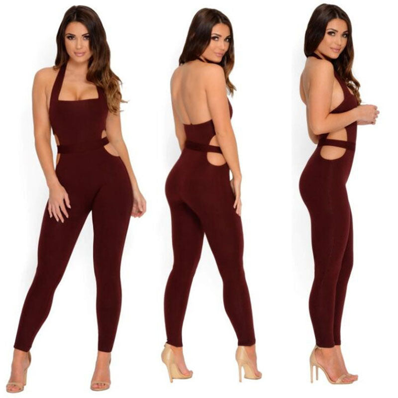 Talia Halter Bodycon Jumpsuit