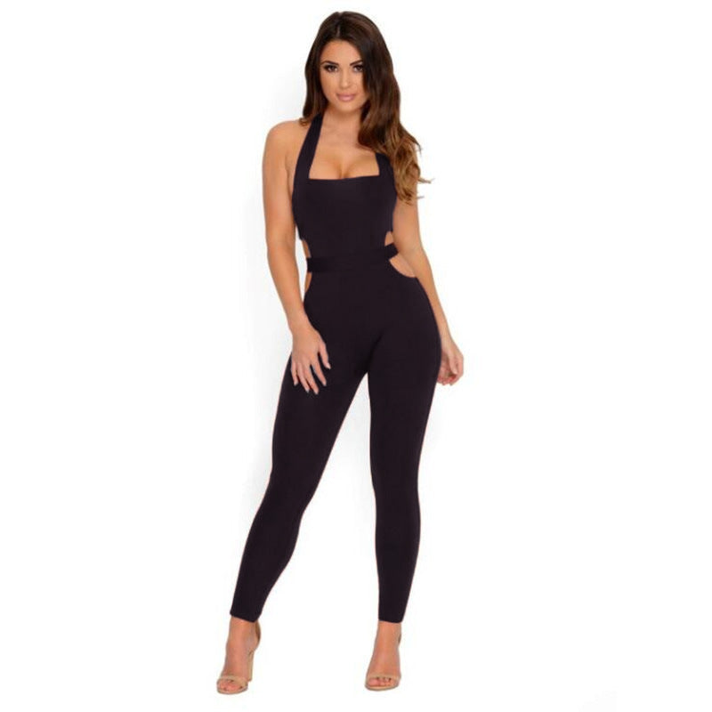 Talia Halter Bodycon Jumpsuit