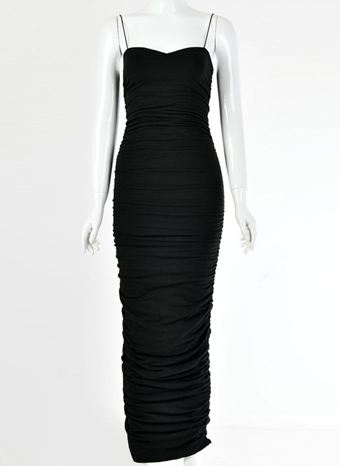 Iolanda Sweetheart Ruched Bodycon Midi Dress