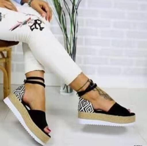 Annunziata Woven Espadrille Wedge Sandals