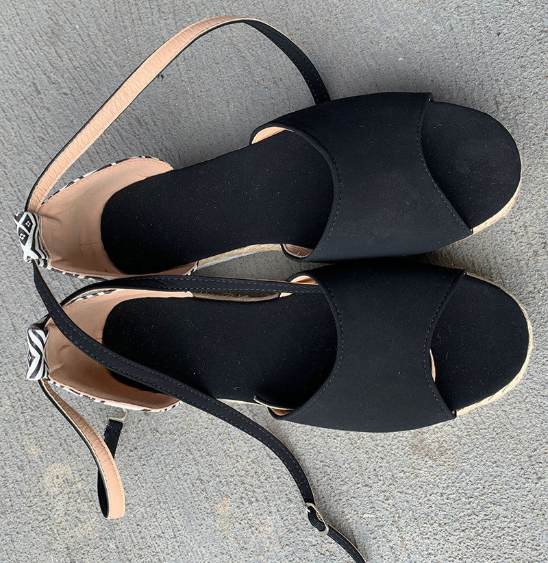 Annunziata Woven Espadrille Wedge Sandals