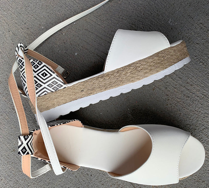 Annunziata Woven Espadrille Wedge Sandals