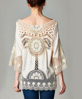 Cristiana Crochet Lace Beach Top