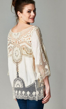 Cristiana Crochet Lace Beach Top