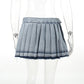 Pia Pleated Denim Mini Skirt