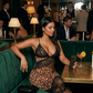 Sexy Leopard-Print Hollow-Out Strap Maxi Dress