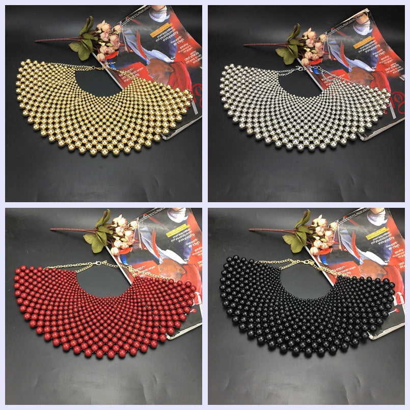 Nives Beaded Statement Collar Necklace