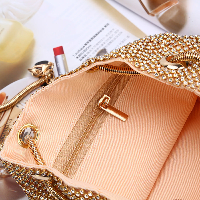 Damiana Crystal Mesh Pouch Bag