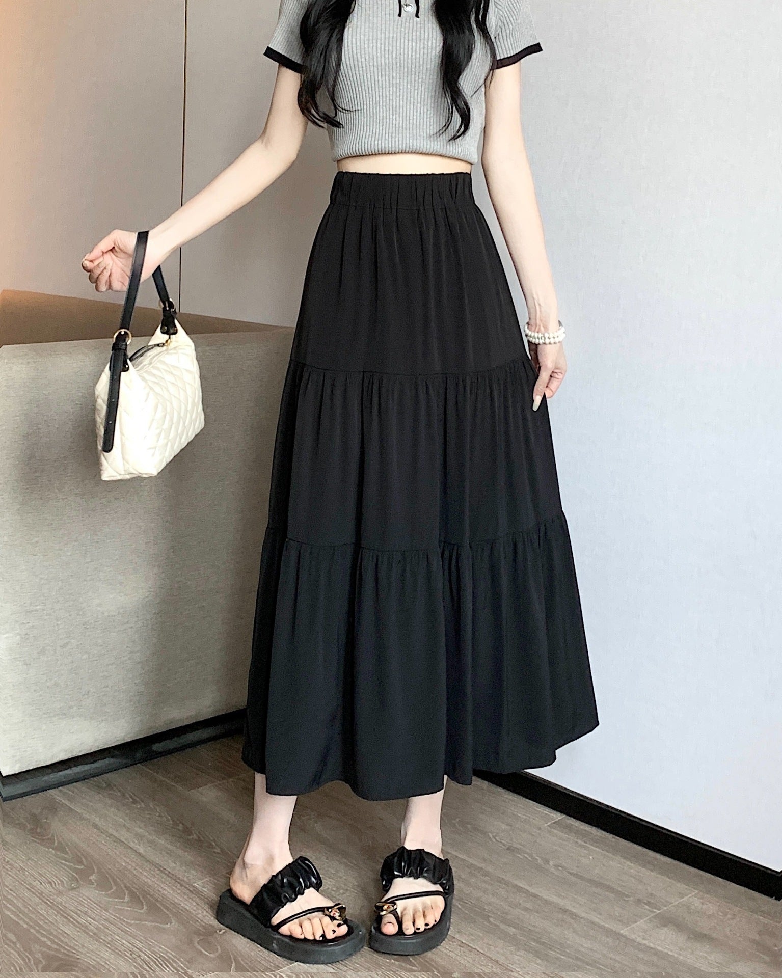 Carmela Tiered Maxi Skirt — Oli Amore