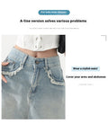Cornelia High Waist Frayed Denim Shorts