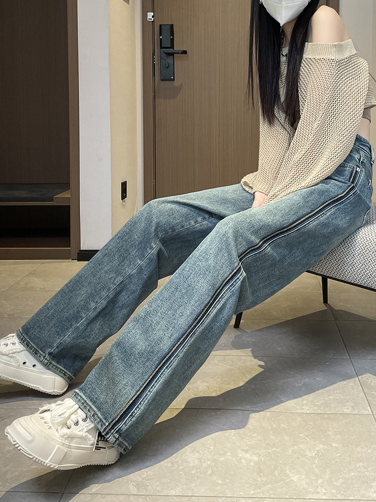Isaura Vintage-Wash High-Waist Wide-Leg Jeans