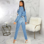 Nadia Cropped Denim Jacket — Oli Amore