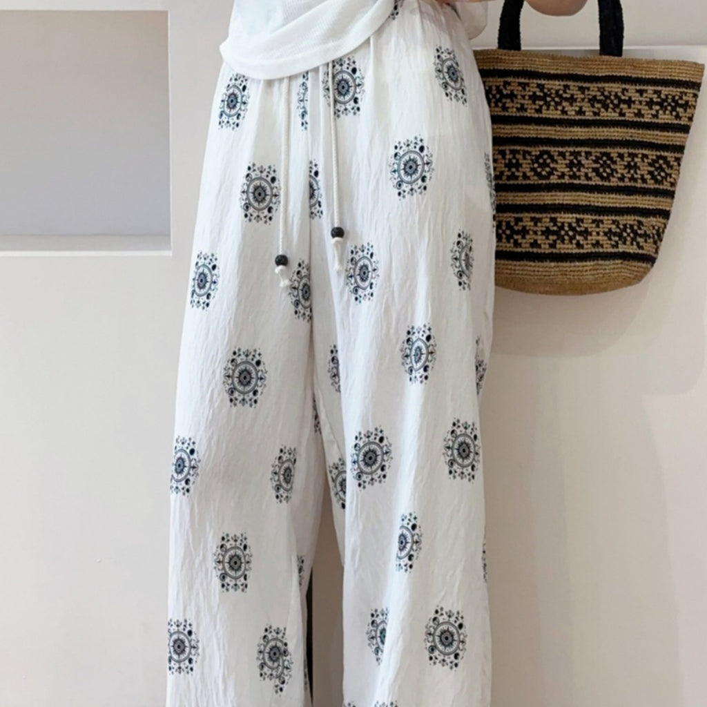 Marcella Boho Wide-Leg Pants