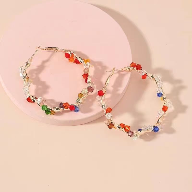 Gemma Crystal Hoop Earrings
