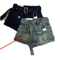 Tarsilla Belted Cargo Denim Shorts
