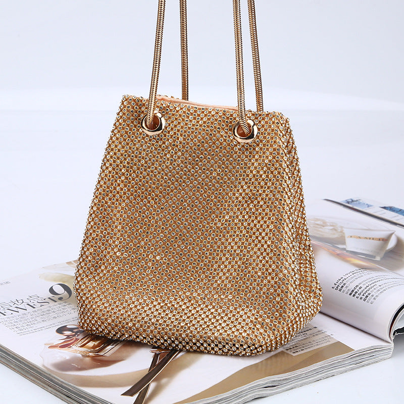 Damiana Crystal Mesh Pouch Bag
