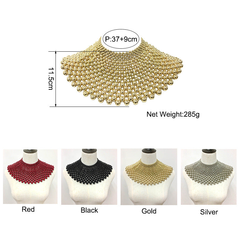 Nives Beaded Statement Collar Necklace
