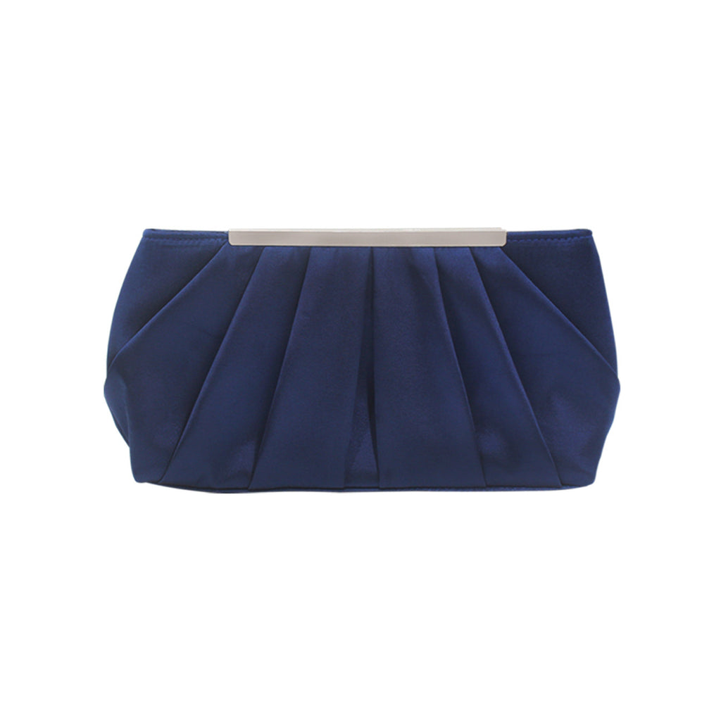 Tilde Pleated Satin Clutch