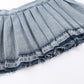Pia Pleated Denim Mini Skirt
