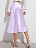 Carlina Satin Slip Midi Skirt