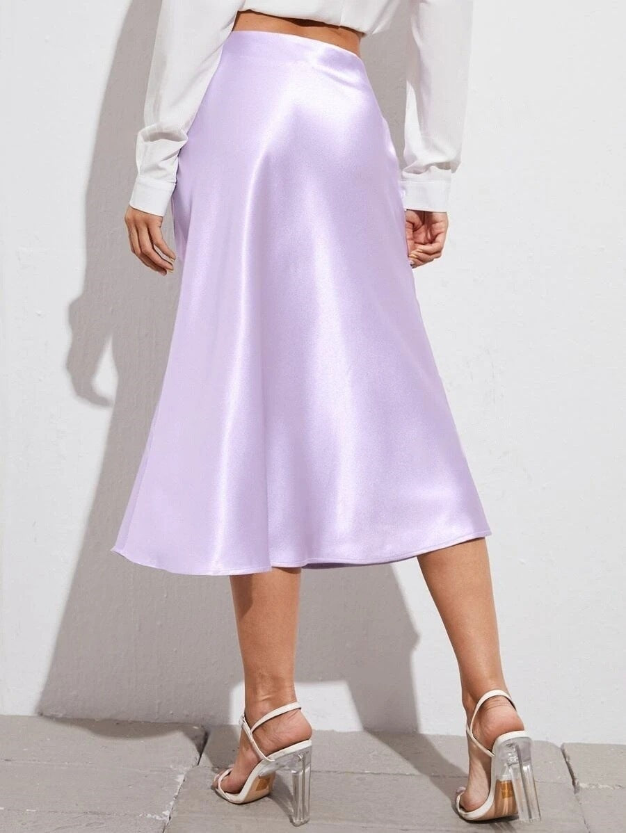 Carlina Satin Slip Midi Skirt