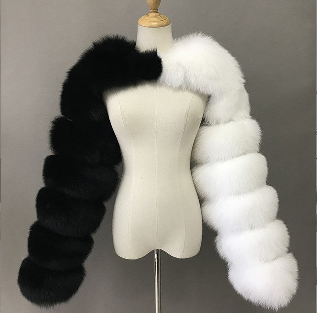Rosamunda Cropped Faux-Fur Coat