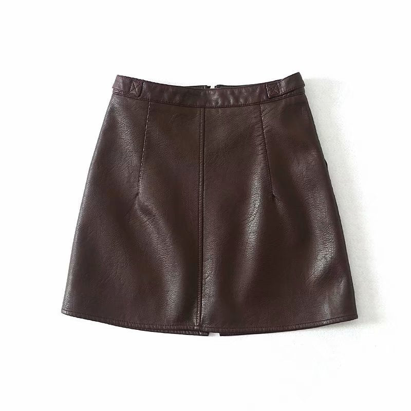 Dafne Faux Leather Mini Skirt