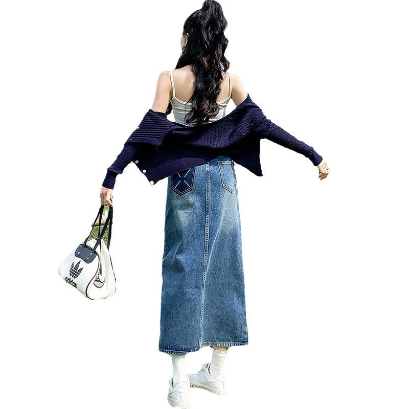 Donata Denim Midi Skirt