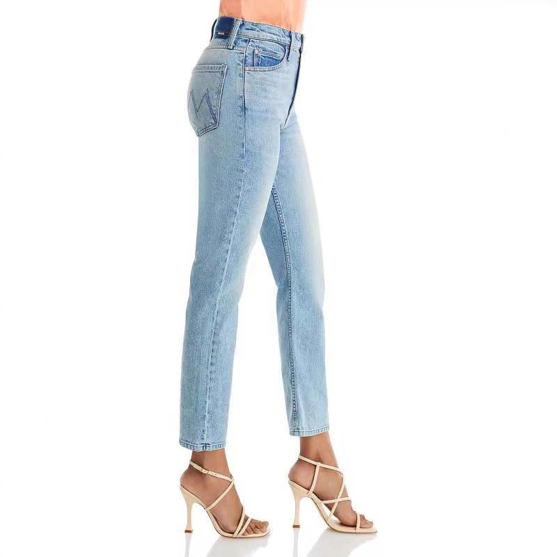 Cara High-Waist Cropped Slim Jean