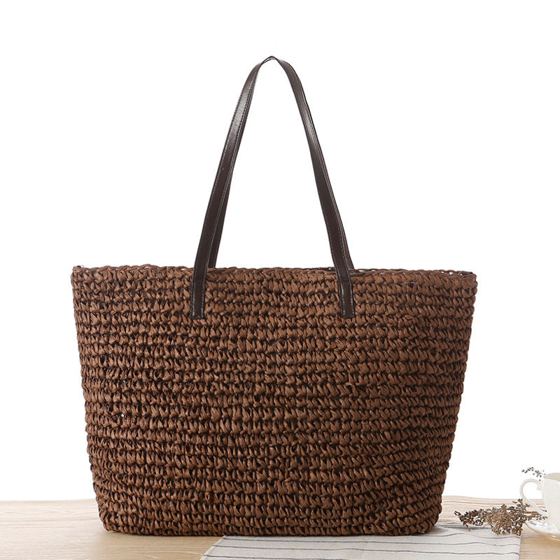 Licia Straw Woven Shoulder Bag