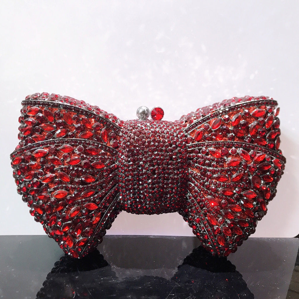 Carmina Crystal Bow Clutch