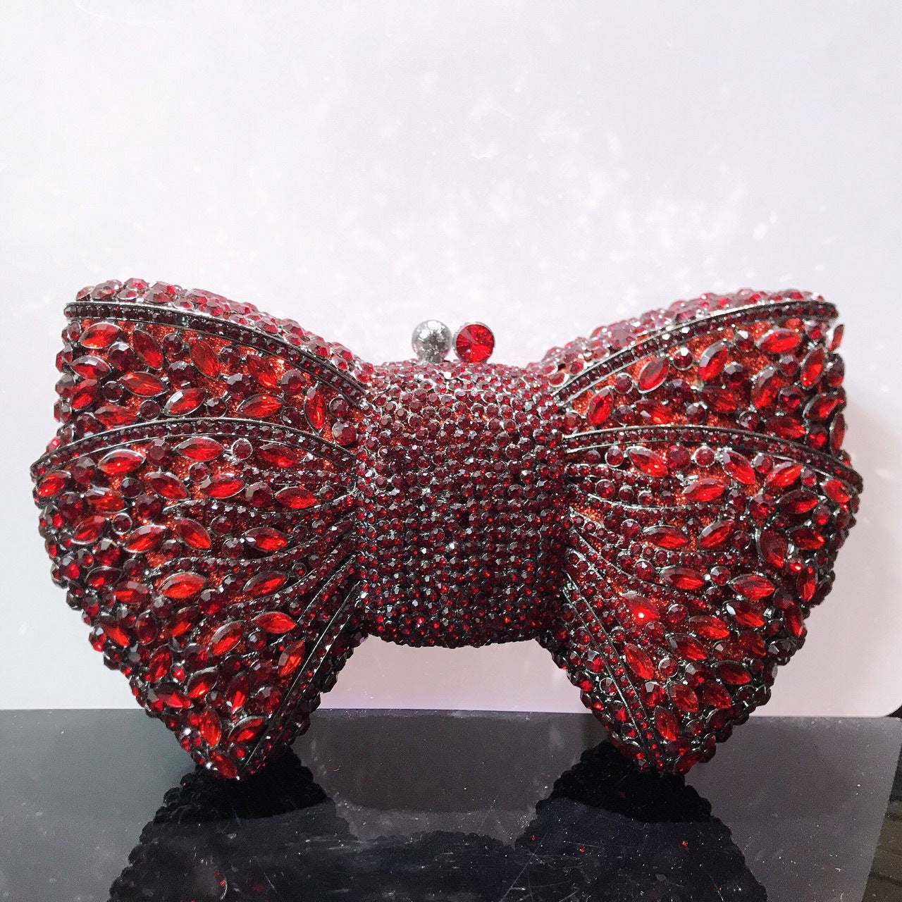 Carmina Crystal Bow Clutch
